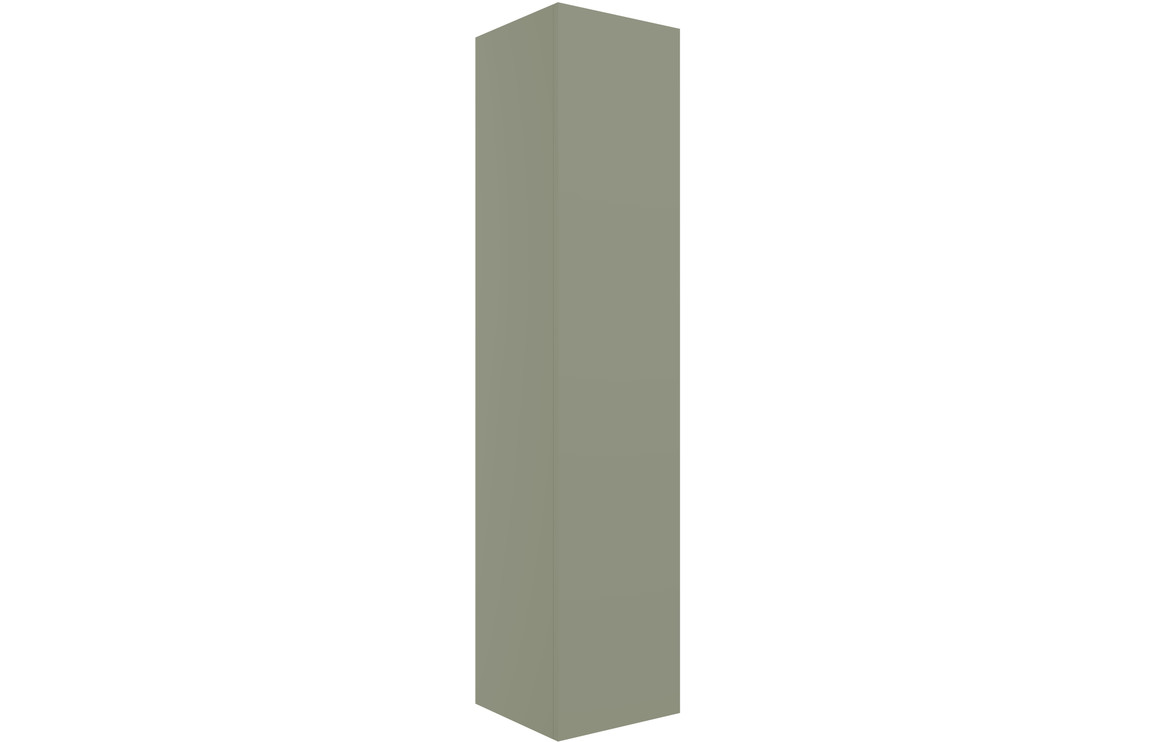 Statement 350mm Wall Hung 1 Door Tall Unit - Matt Olive Green