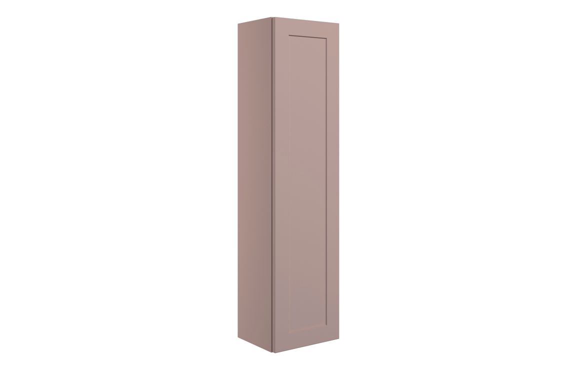 Mayfair 300mm Wall Hung 1 Door Tall Unit - Matt Peony