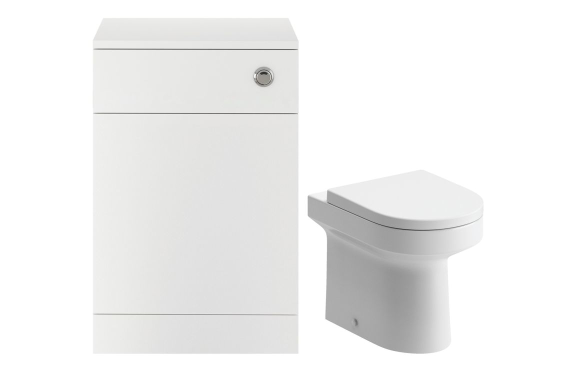 Vista 500mm WC Unit & BTW Pan Pack - White Gloss