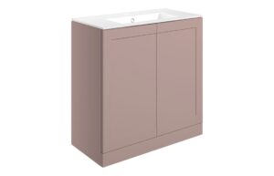 Mayfair 815mm Floor Standing 2 Door Basin Unit & Basin - Matt Peony