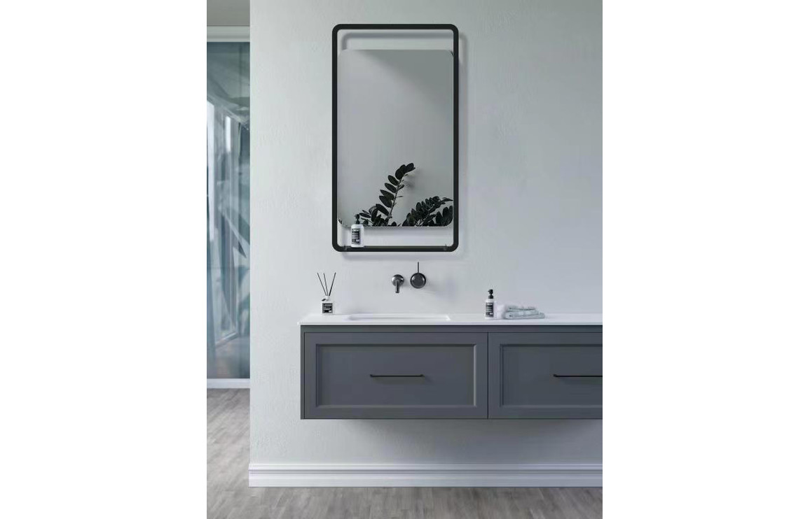 Sana 500mm Rectangle Mirror w/Shelf - Image 3