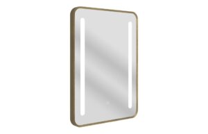 Frontier 500x700mm Rounded Front-Lit LED Mirror - Brushed Bronze