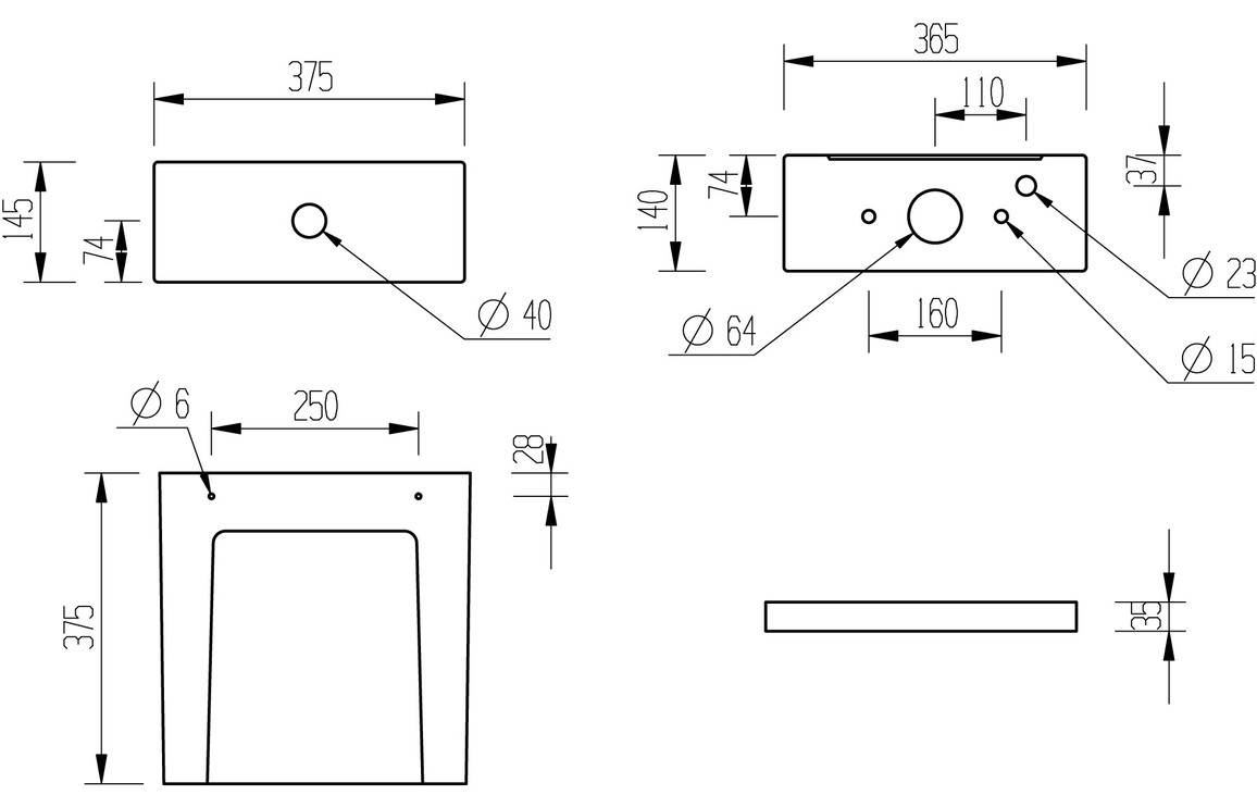 Cilantro Rimless Close Coupled Open Back WC & Soft Close Seat - Image 5