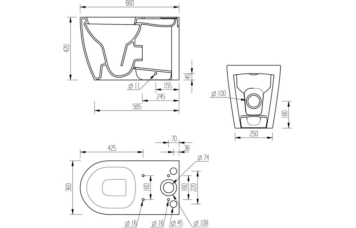 Cilantro Close Coupled Fully Shrouded WC & Soft Close Seat - Image 3