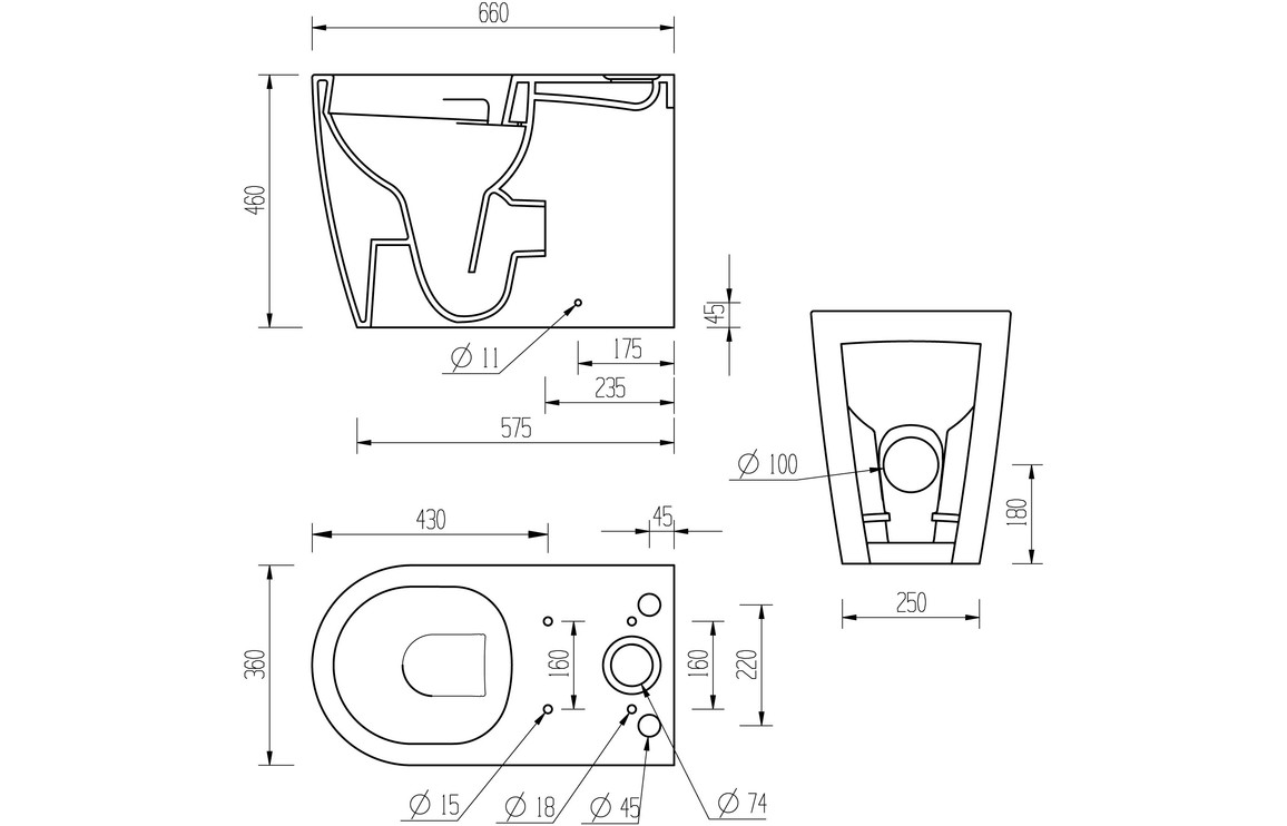 Cilantro Rimless Close Coupled Fully Shrouded Comfort Height WC & Soft Close Seat - Image 5