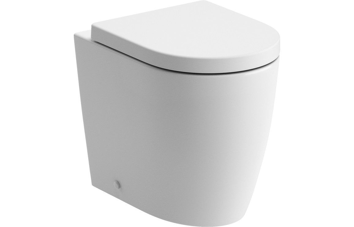 Cilantro Rimless Back To Wall Comfort Height WC & Soft Close Seat