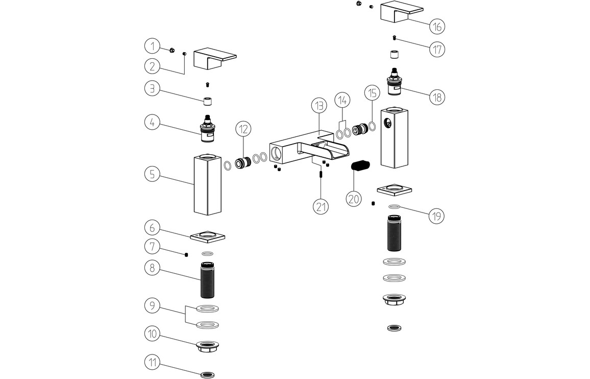 Marne Bath Filler - Chrome - Image 2