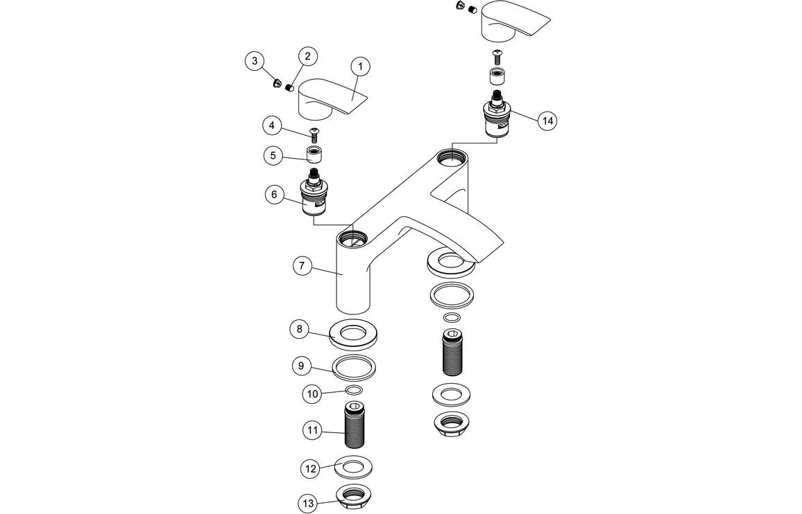 Vesso Bath Filler - Chrome - Image 2