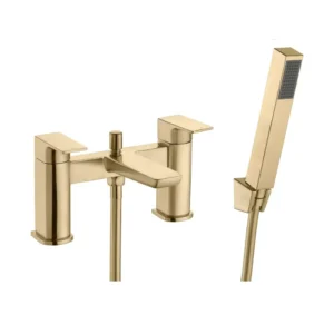 Berio Bath Shower Mixer Brushed Brass