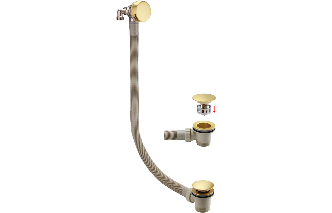 Bath Filler Waste - Brushed Brass
