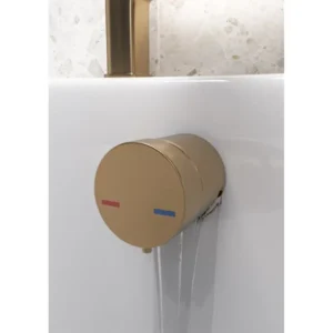 Bath Overflow Filler w/Integrated Valve - Brushed Bronze