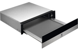Electrolux EBD4X 14cm Warming Drawer - Black Glass & St/Steel