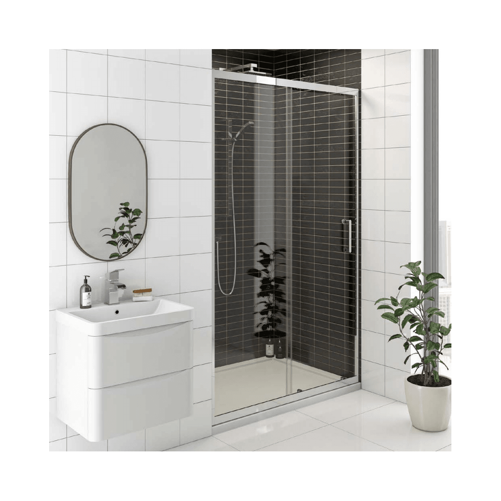 KV8 Sliding Shower Door 1700mm - Image 2