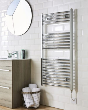 Electric Curved Towel Rail 500 x 1000mm 200W