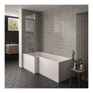 Elite L Shaped Bath 1700x850mm R/H With Legs