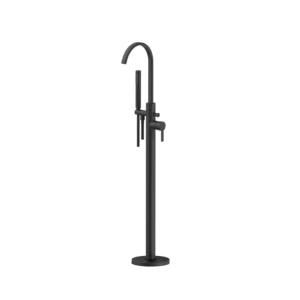 Evola Floor Standing Bath/Shower Mixer - Matt Black