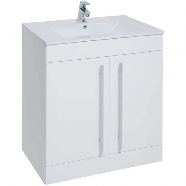 Purity 800mm 2 Door Floor Standing Unit White - Image 2