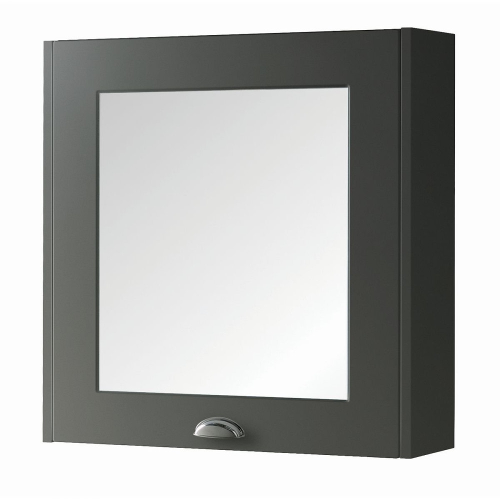 Astley 600mm Mirror Cabinet Matt Grey - Image 2