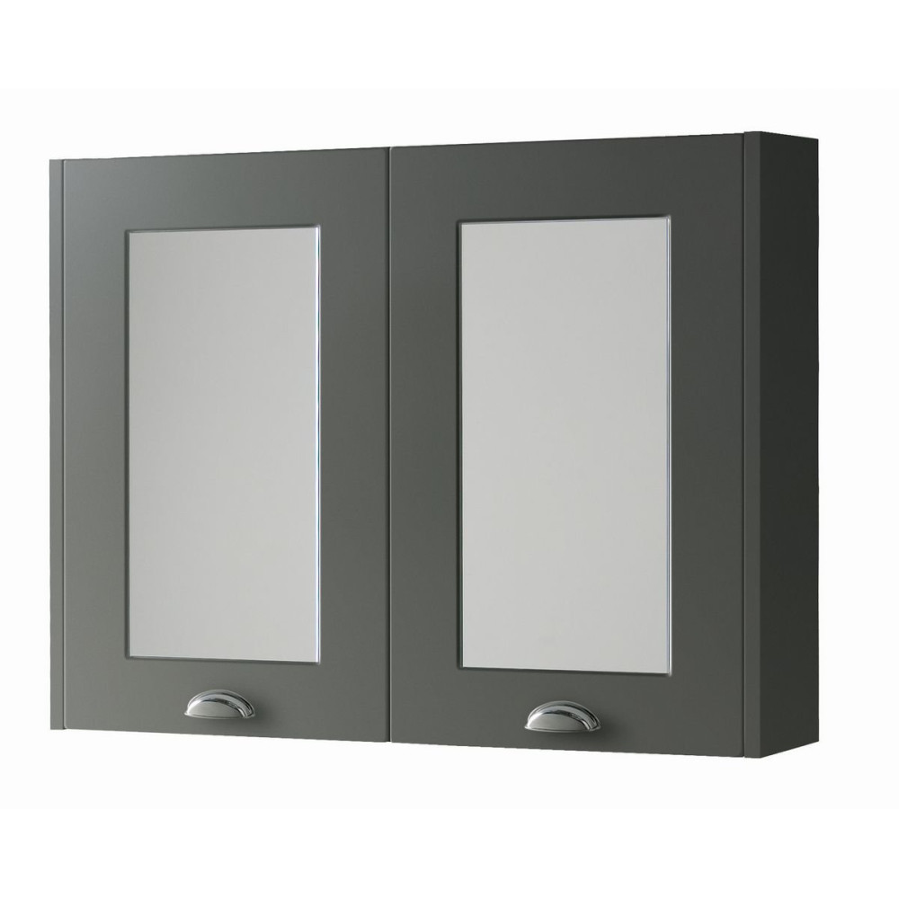 Astley 800mm Mirror Cabinet Matt Grey