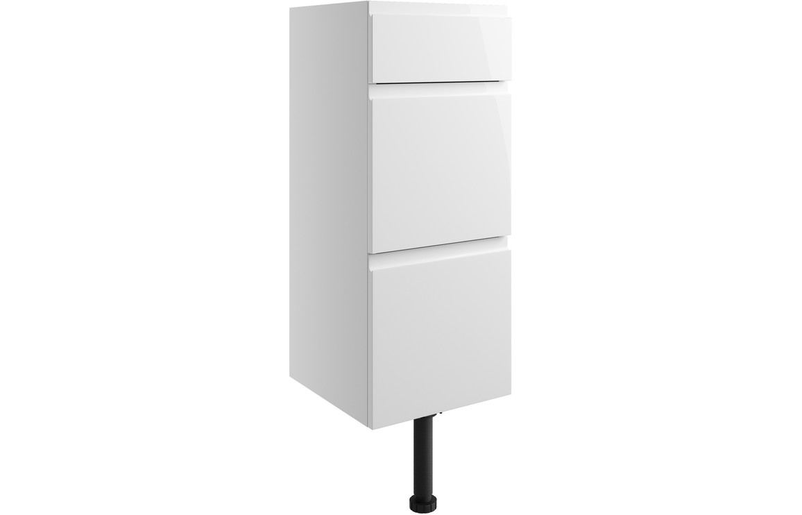 Valesso 300mm 3 Drawer Unit - White Gloss
