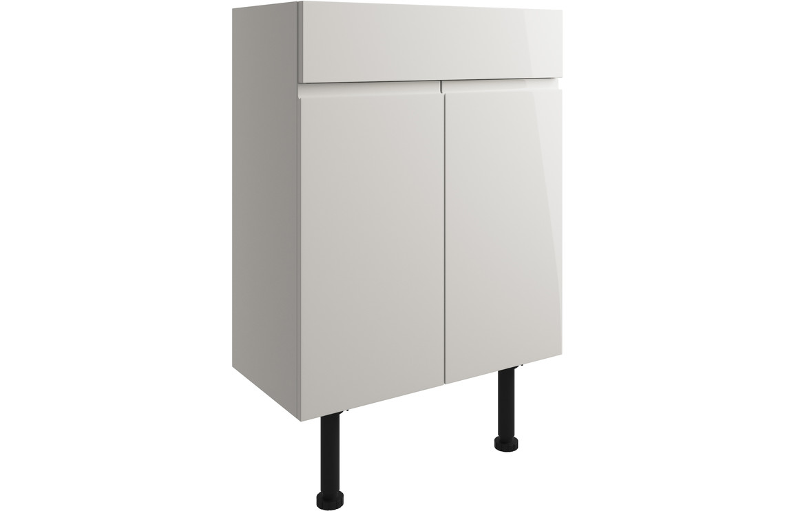 Valesso 600mm 2 Door Basin Unit - Pearl Grey Gloss