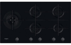 Whirlpool GOWL 958/NB 90cm Gas on Glass Hob - Black