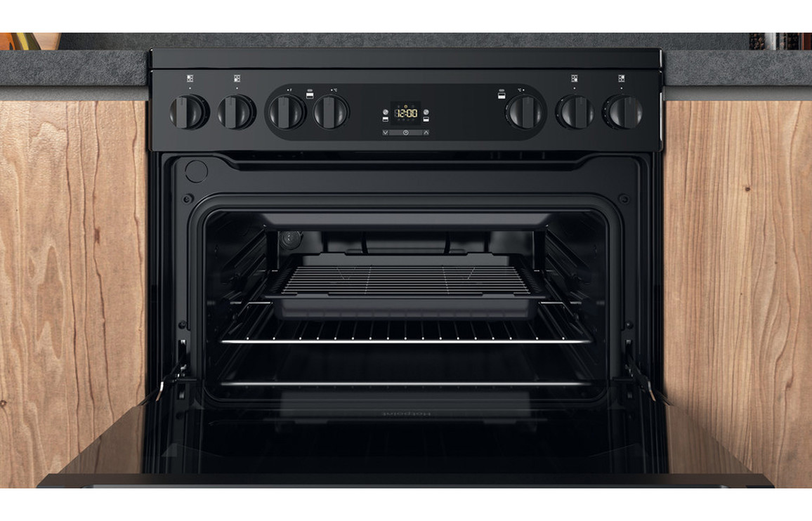 Hotpoint HDM67V92HCB/UK Electric Cooker - Black - Image 4