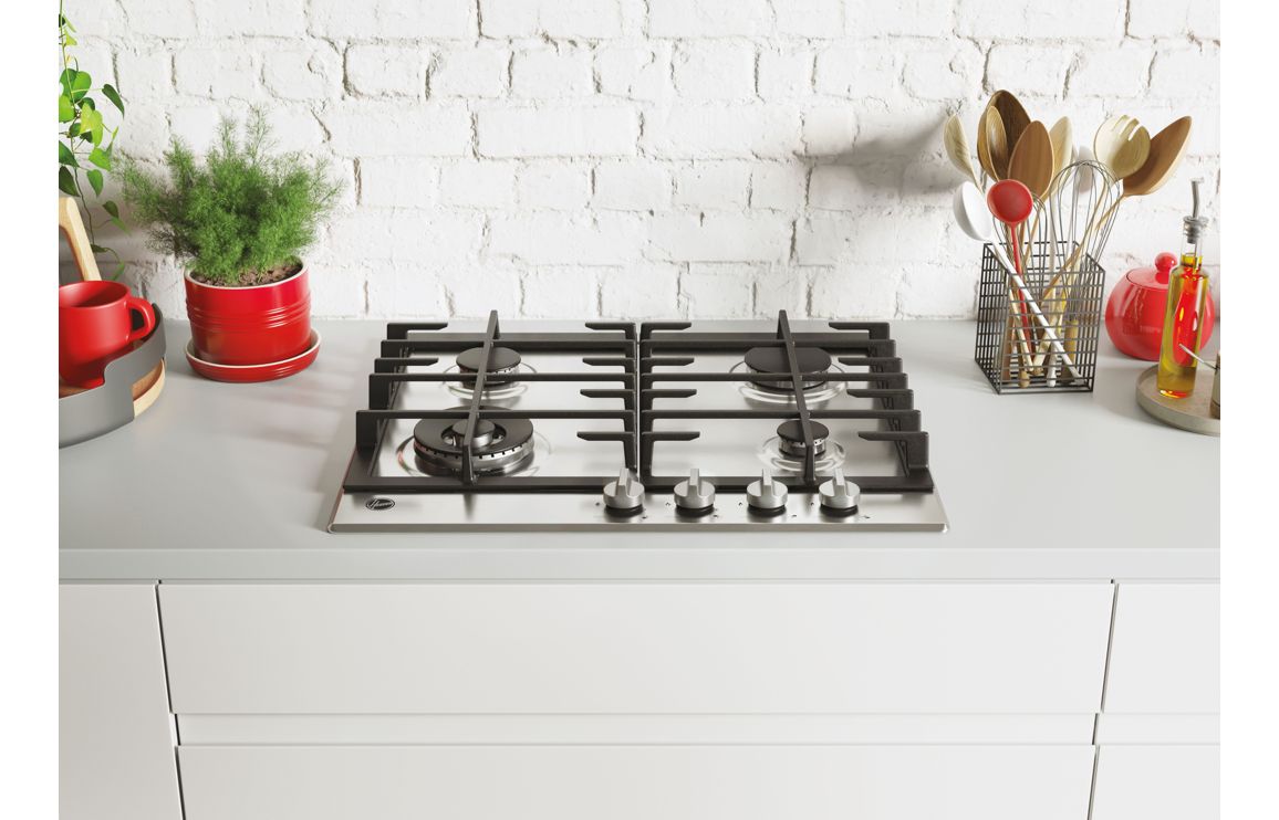 Hoover H300 HHG6BF4K3X 60cm Gas Hob - St/Steel - Image 3