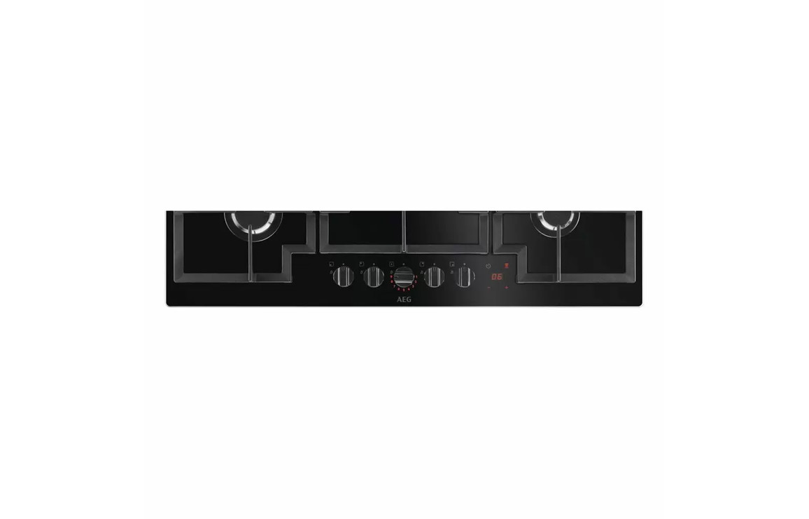 AEG HKB95450NB 90cm Gas on Glass Hob - Black - Image 2