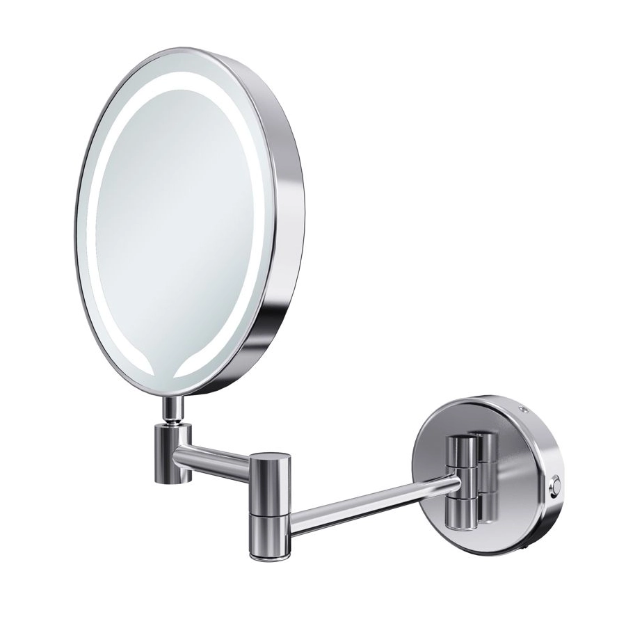 Hoshi Round LED Cosmetic Mirror - Chrome