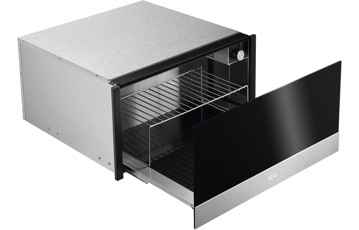 AEG KDK912924M 29cm Warming Drawer - Black Glass & St/Steel - Image 2