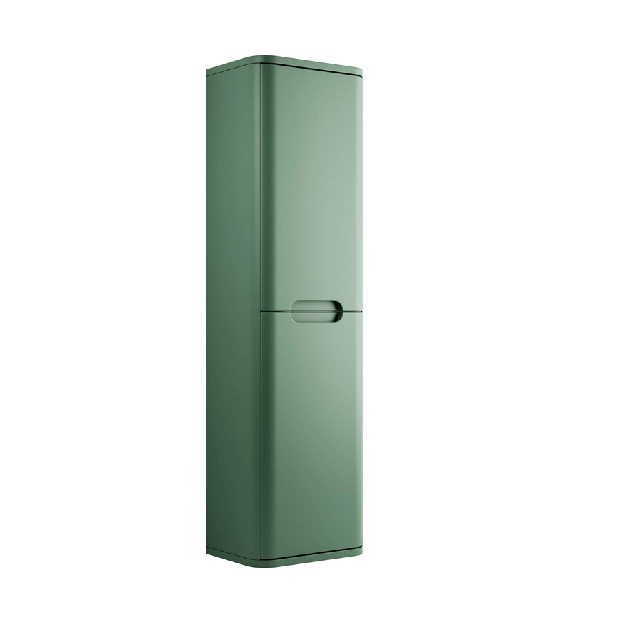 Lambra 350mm 2 Door Wall Hung Tall Unit - Matt Sage Green