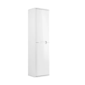 Lambra 350mm 2 Door Wall Hung Tall Unit - White Gloss