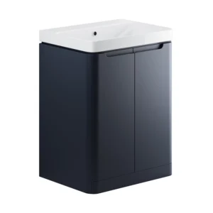 Lambra 600mm 2 Door Floor Standing Basin Unit - Matt Indigo