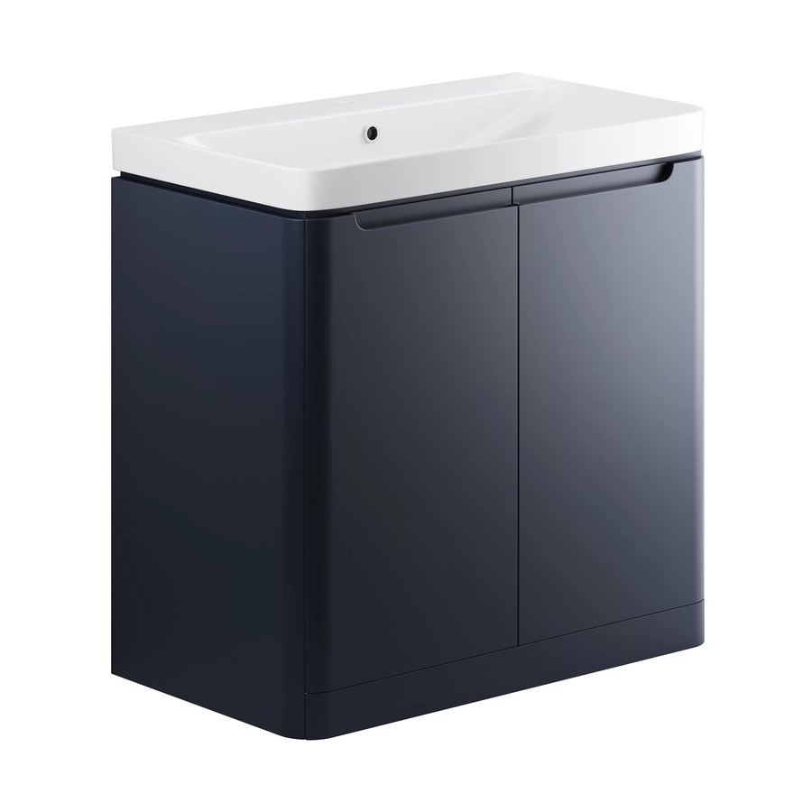 Lambra 800mm 2 Door Floor Standing Basin Unit - Matt Indigo