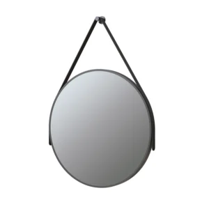 Mako 600mm Round Mirror - Matt Black