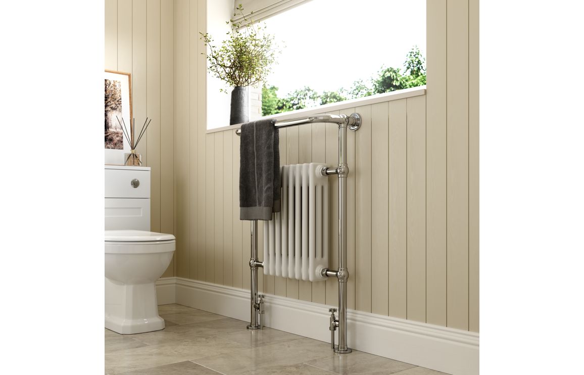 Mayfair 615mm Floor Standing 2 Door Basin Unit & Basin - Matt White - Image 4