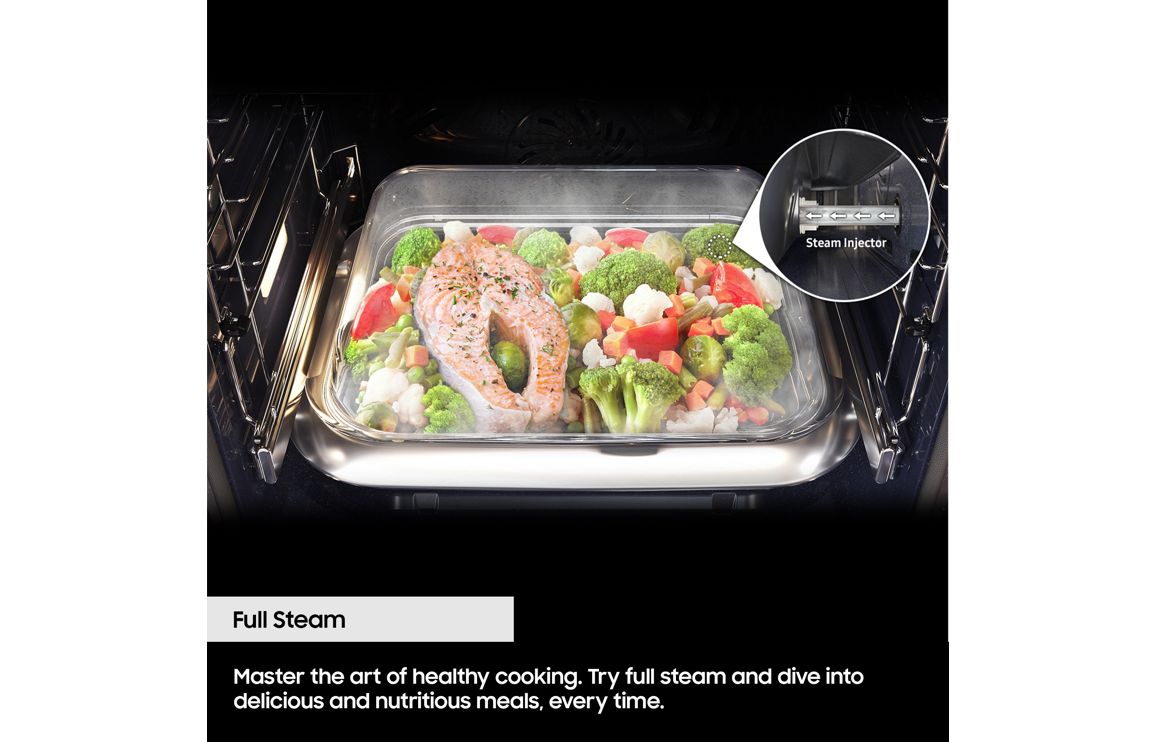 Samsung Bespoke Series 7 NQ5B7993AAK/U4 Compact Steam Combination Oven - Black Glass - Image 9