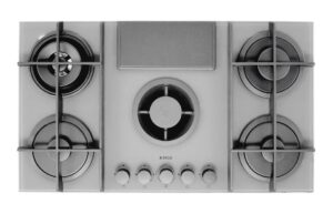 Elica NikolaTesla Flame 90cm Venting Gas Hob (Ducting) - Grey