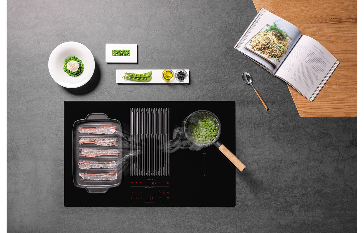 Elica NikolaTesla Libra 85cm Induction Hob (Ducting) - Black - Image 2