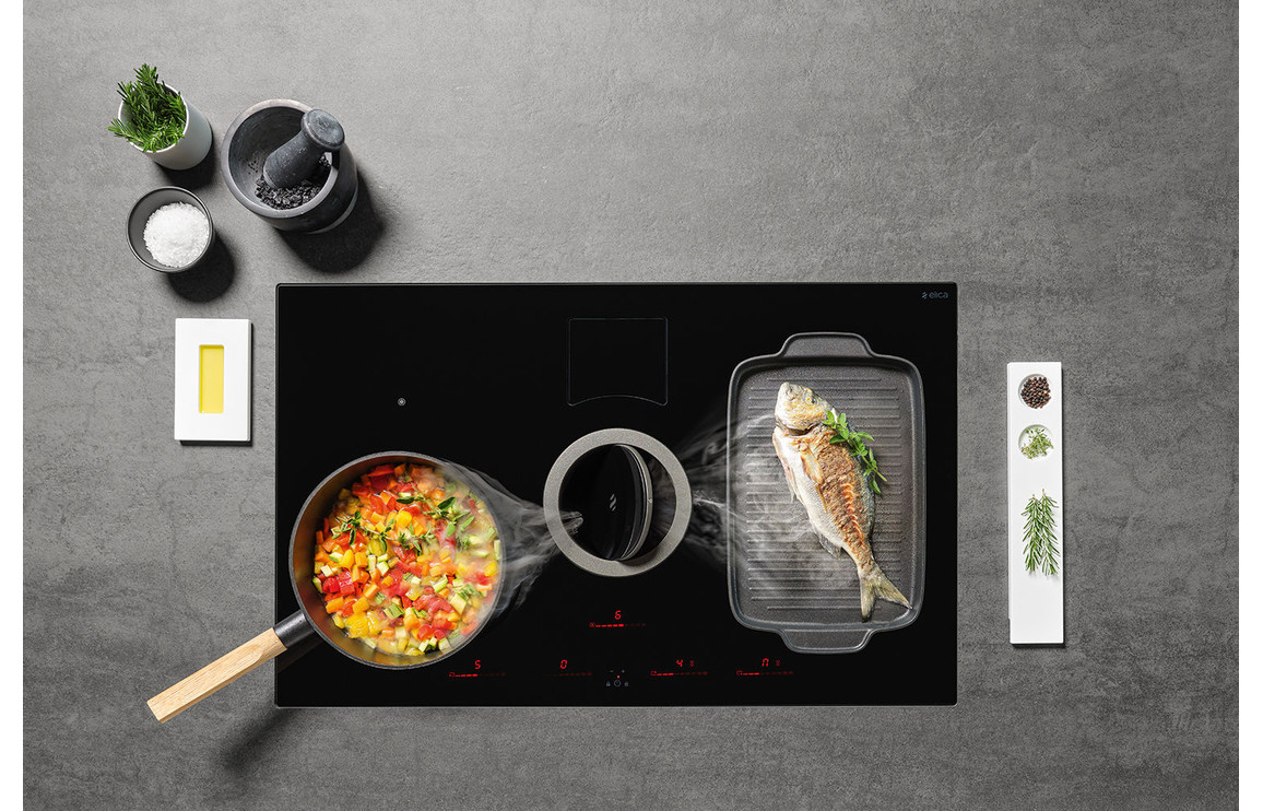Elica NikolaTesla Switch 85cm Venting Induction Hob (Recirculating) - Black - Image 3