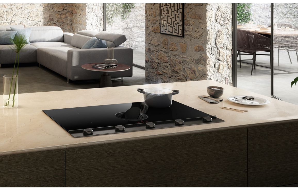 Elica NikolaTesla Unplugged 90cm Venting Induction Hob (Ducting) - Black - Image 5