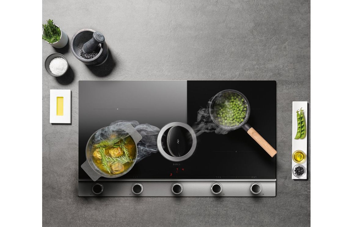 Elica NikolaTesla Unplugged 90cm Venting Induction Hob (Recirculating) - St/Steel - Image 4