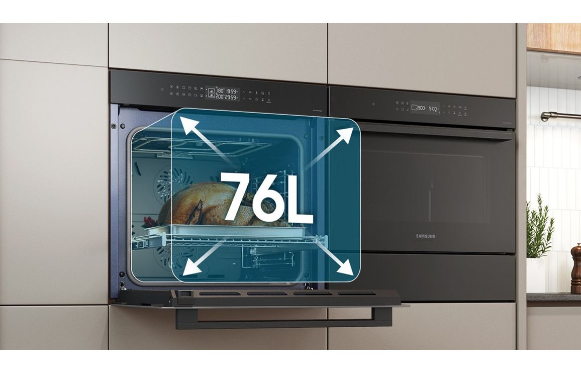 Samsung Bespoke Series 4 NV7B42503AK/U4 Oven with Dual Cook - Black Glass - Image 12