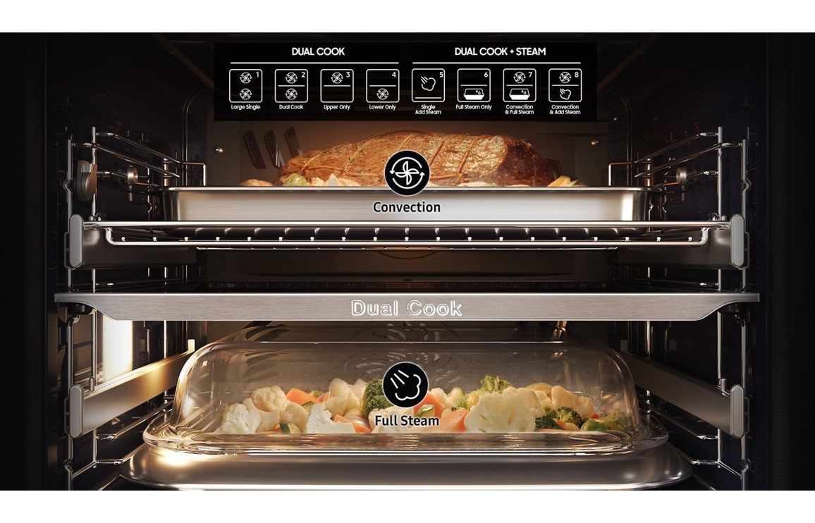 Samsung Bespoke Series 5 NV7B5675WAK/U4 Oven with Dual Cook - Black Glass - Image 11
