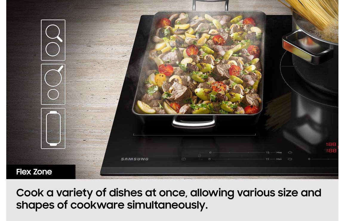 Samsung Series 6 NZ85C6058FK/U1 80cm Slim Induction Hob w/Flex Zone Plus - Black - Image 9
