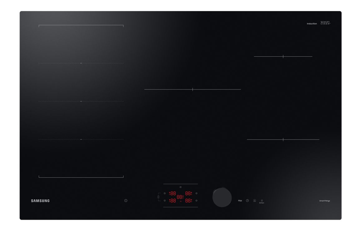 Samsung Series 6 NZ85C6058FK/U1 80cm Slim Induction Hob w/Flex Zone Plus - Black