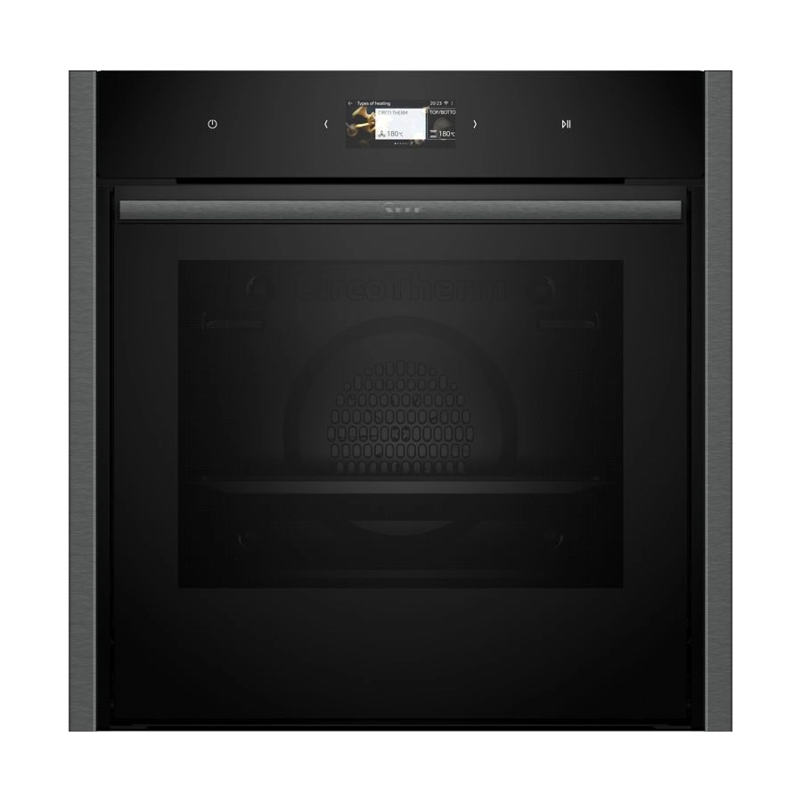 Neff N90 B64CS51G0B Single Slide & Hide Electric Oven - Black w-Graphite Trim