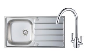 Prima 1B Inset Sink Chrome & Chelsea Tap Pack - St/Steel
