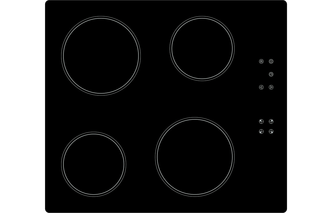 Prima PRCEH107 60cm Ceramic Hob - Black